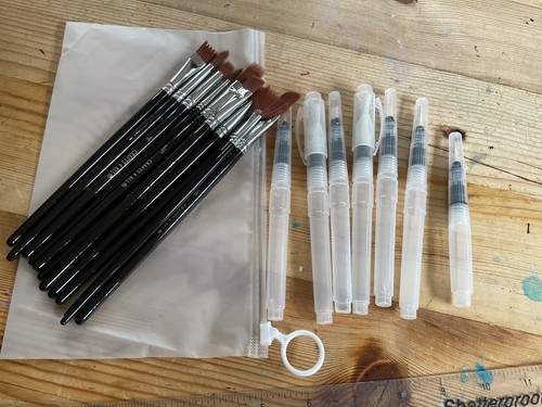 Water colour piece brush - water,