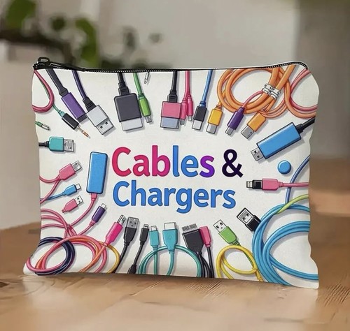 Cable charger storage bag - &,