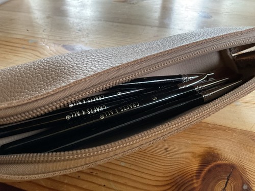 Faux leather storage bag - leather,