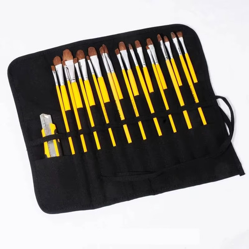 Canvas paint brush roll - paint,