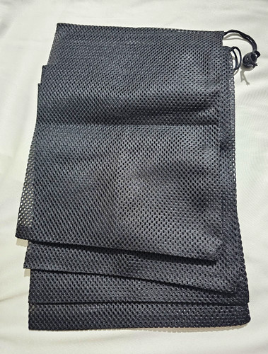 Black mesh drawstring storage - black,