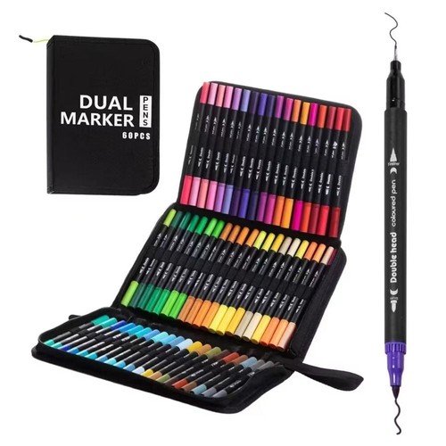 60colors art markers pen bag - markers,